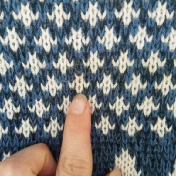 Vintage Mens 80s Fair Isle Knit Ski  Sweater Sz. Lg Rob Winter Cozy Grandpa - Picture 7 of 10